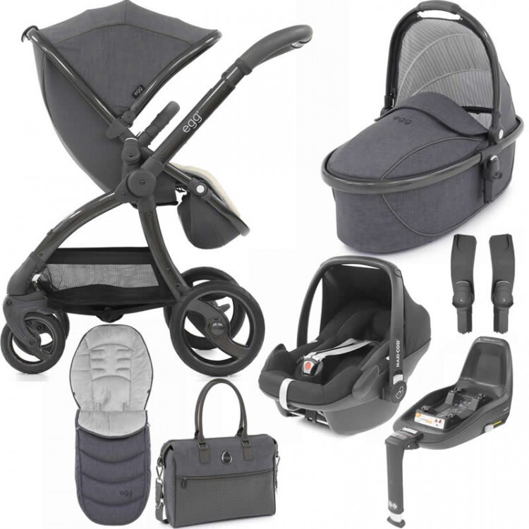 egg pram quantum grey